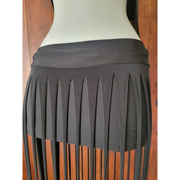 Vintage Uptown USA Black Cut‑Out One‑Piece Swimsuit Size L Made in USA Dramatic - Picture 12 of 16